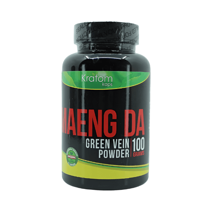 Kratom Kaps Powder 100g - Maeng Da Green Vein
