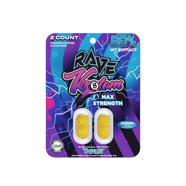 RAVE Kratom Max Strength capsules - 2 Count