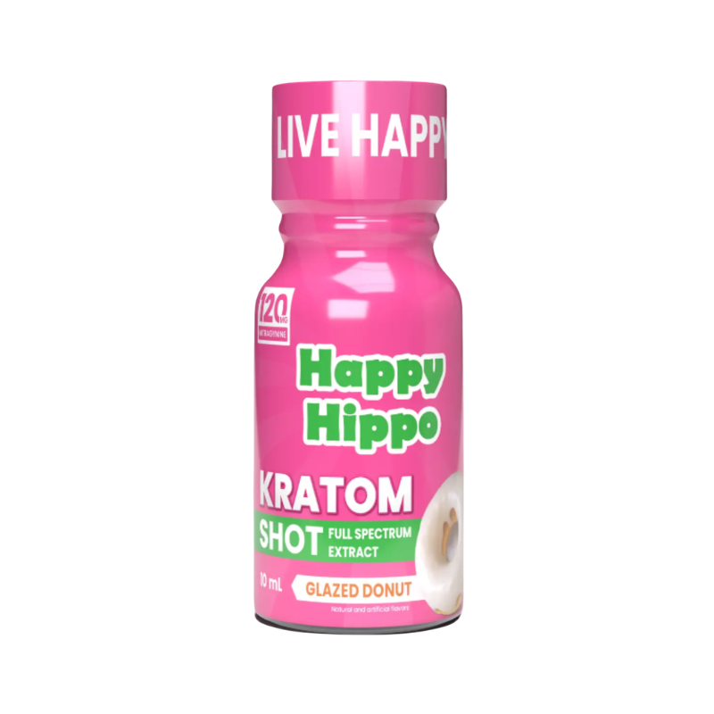 Happy Hippo Full Spectrum Kratom Shot 10ml 120mg - Sour Apple product information image