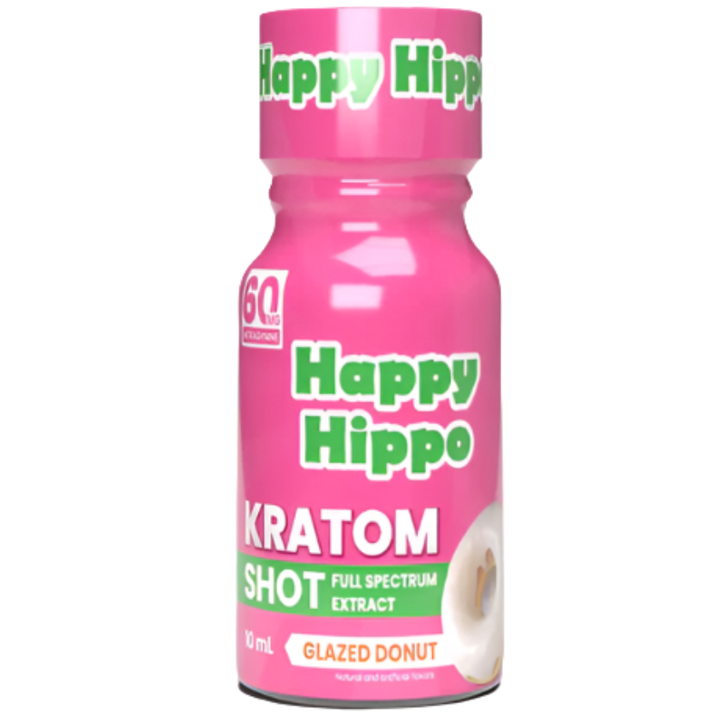 Happy Hippo Full Spectrum Kratom Shot 10ml 60mg - Sour Apple product information image