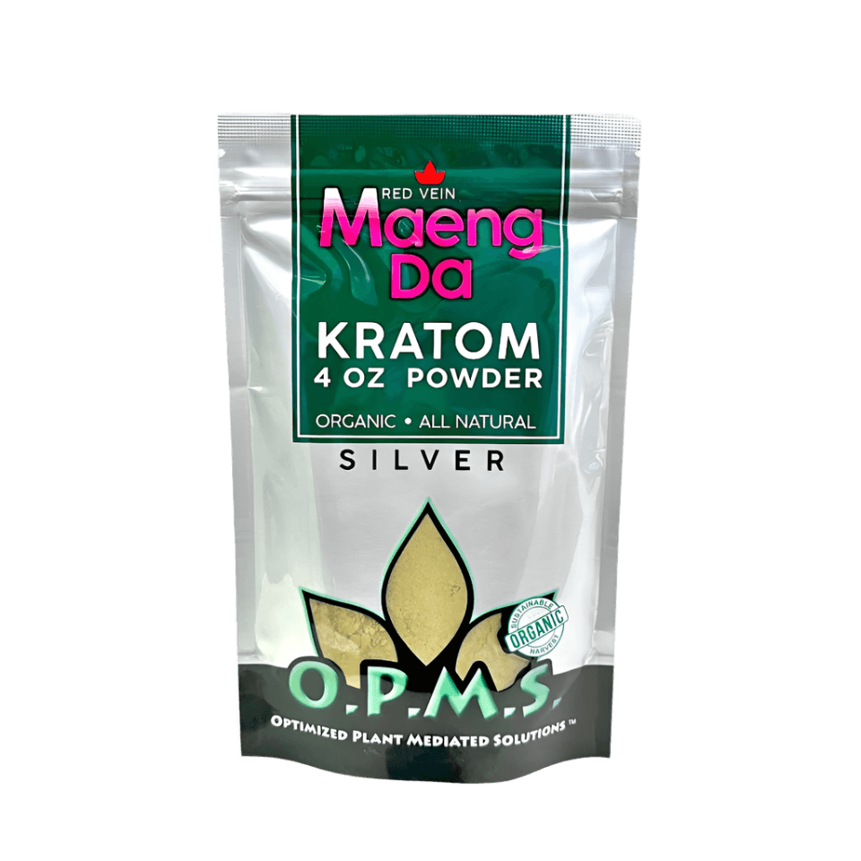 O.P.M.S. Silver Kratom Powder 4oz - Maeng Da Red Vein