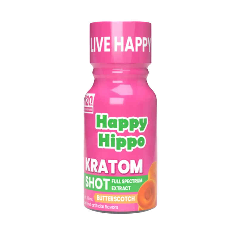 Happy Hippo Full Spectrum Kratom Shot 10ml 120mg - Sour Apple product information image