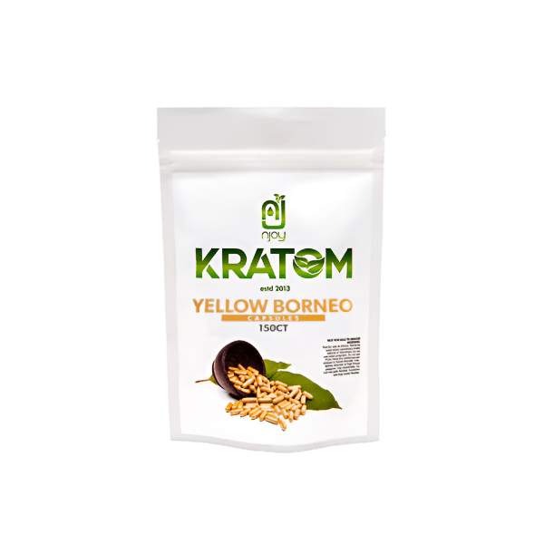 NJoy Kratom Capsules - 150ct - Borneo Yellow Vein