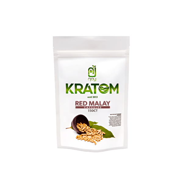 NJoy Kratom Capsules - 150ct - Malay Red Vein