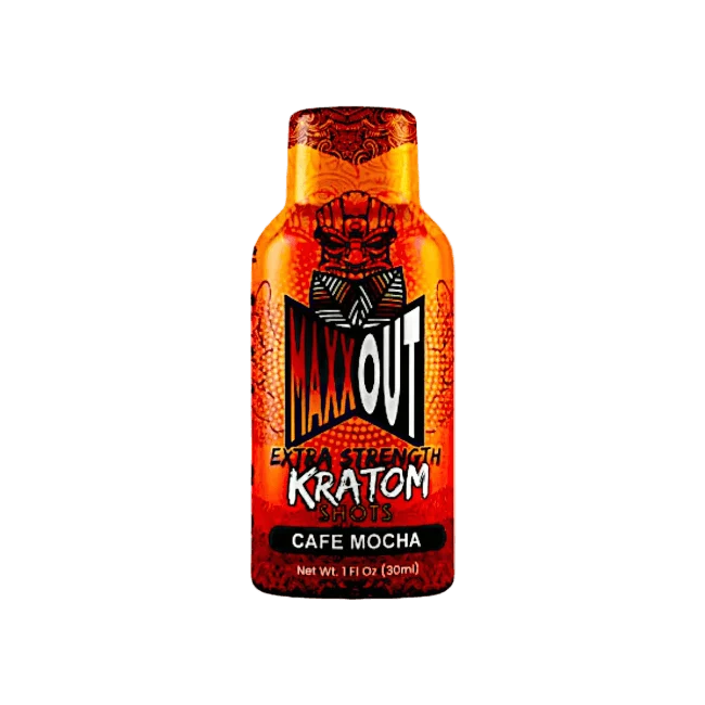 MaxxOut Extra Strength Kratom Shot 380mg - Cafe Mocha