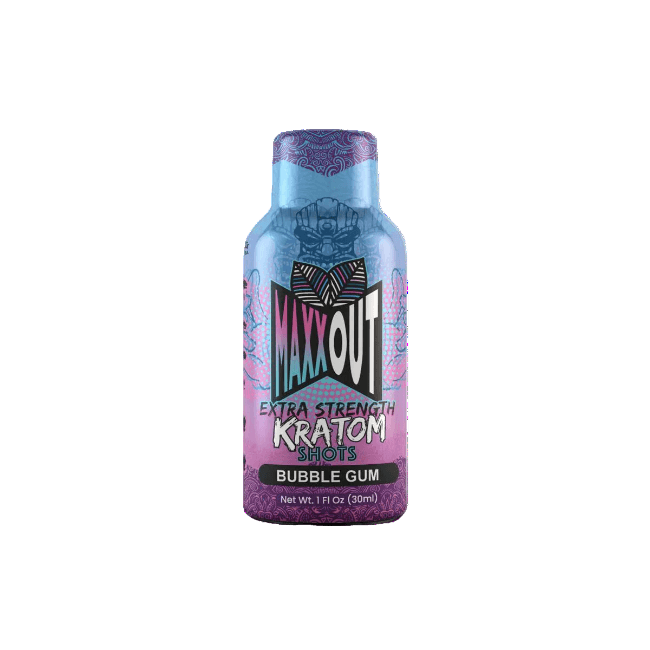 MaxxOut Extra Strength Kratom Shot 380mg - Bubble Gum