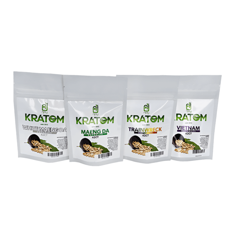 NJoy Kratom Capsules - 42ct - Borneo Yellow Vein