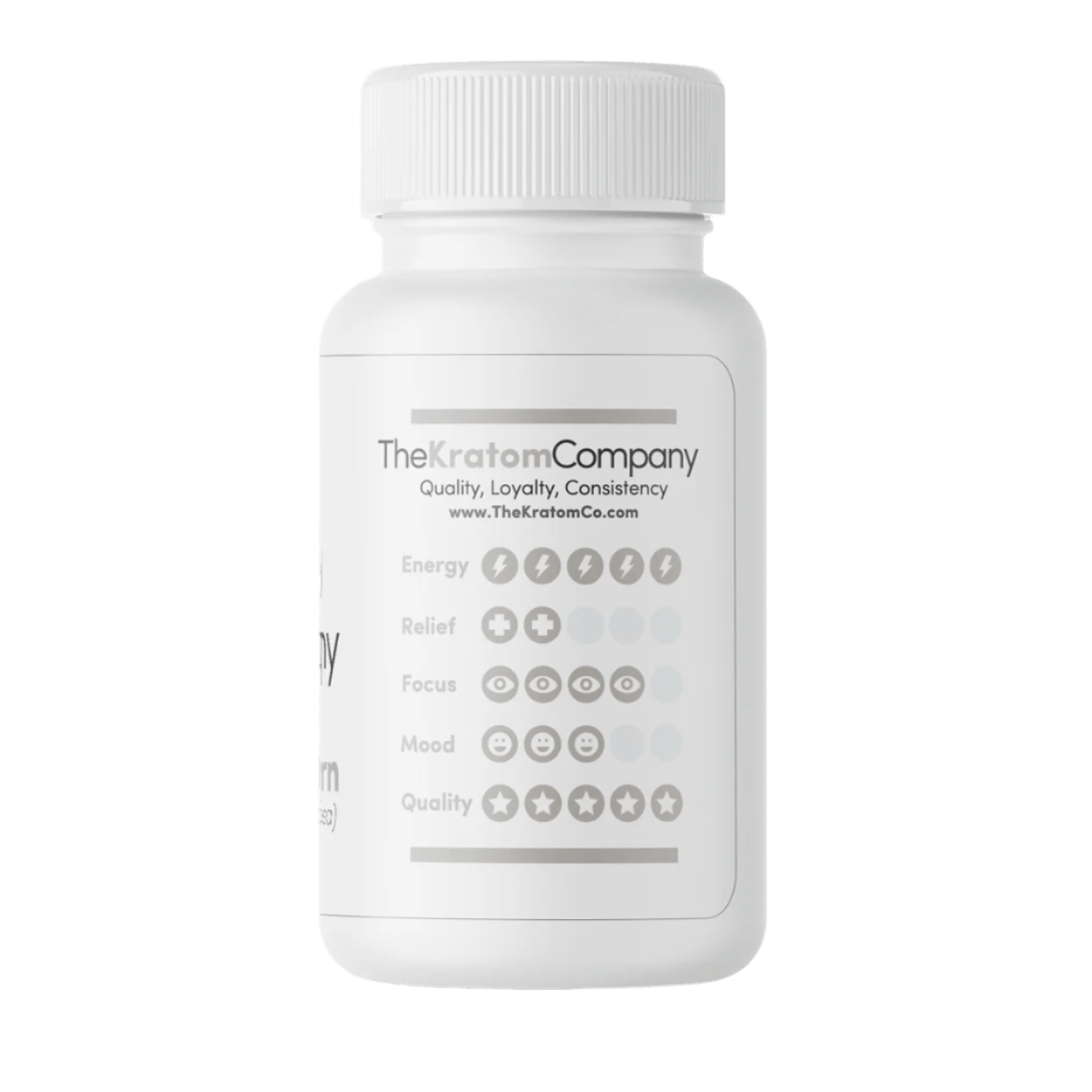 The Kratom Company Kratom Capsules 150ct - White Horn Vein product information image