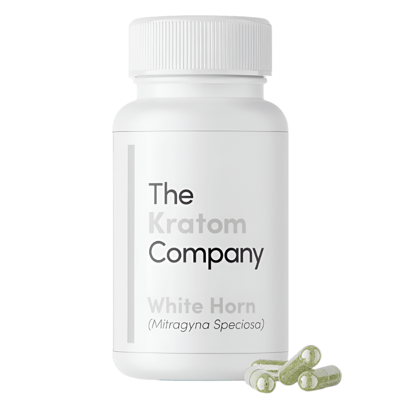 The Kratom Company Kratom Capsules 150ct 500mg Per Capsule - White Horn Vein