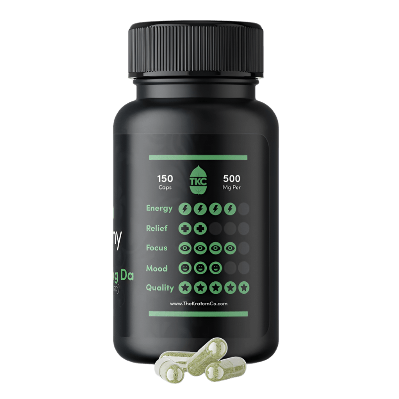 The Kratom Company Kratom Capsules 150ct - Maeng Da Green Vein product information image