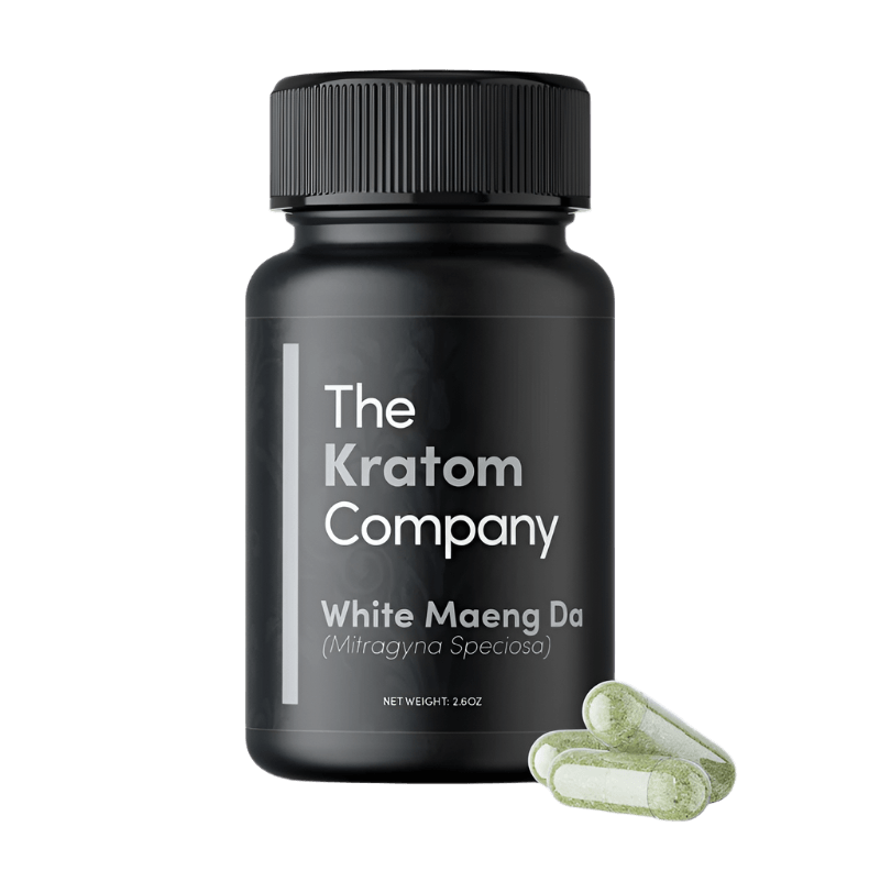 The Kratom Company Kratom Capsules 75ct 500mg Per Capsule - Maeng Da White Vein
