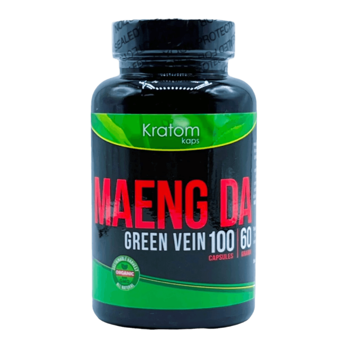 Kratom Kaps Capsules 100ct - Maeng Da Green Vein