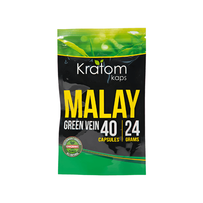 Kratom Kaps Capsules 40ct - Malay Green Vein
