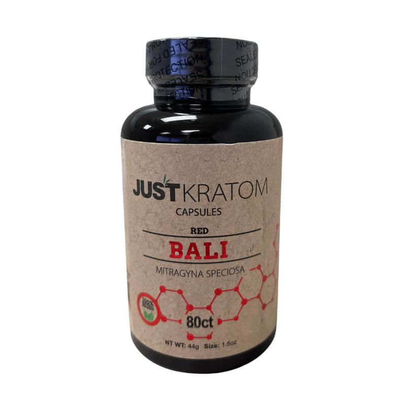 Just Kratom Capsules - 80 Count - Bali Red Vein