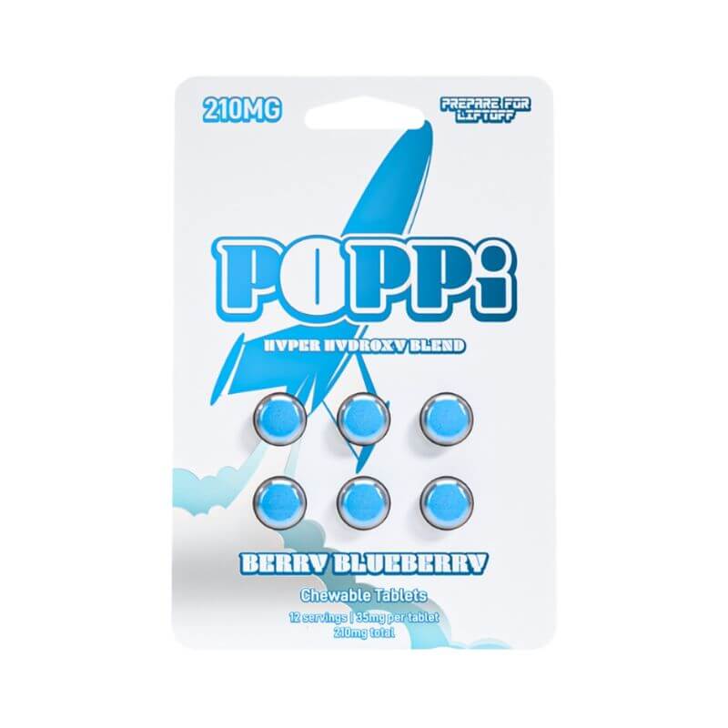 Poppi Hyper Hydroxy Blend chewable tablets - Berry Blueberry