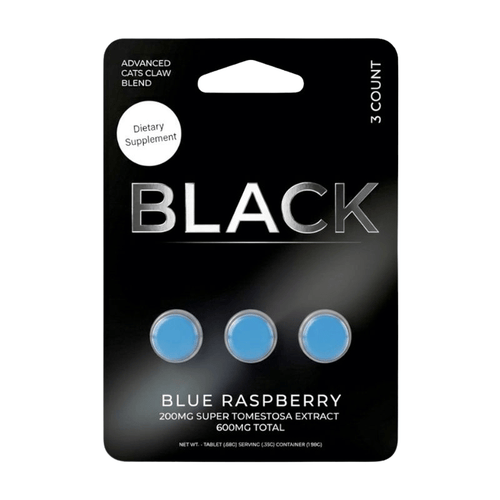 BLACK Blue Raspberry Cat's Claw Blend tablets 200MG 3-count