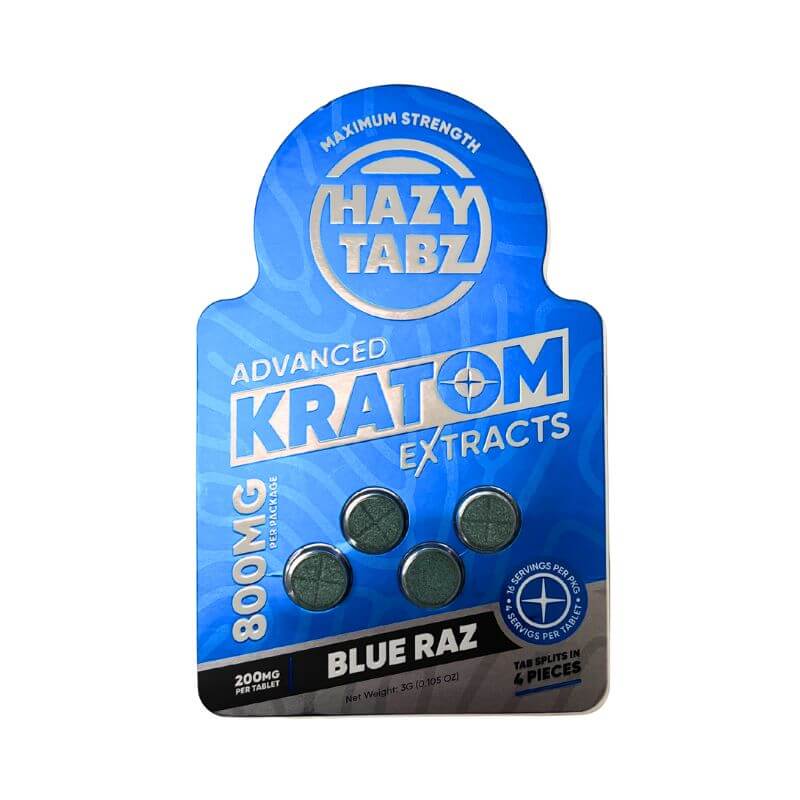 Hazy Tabz Maximum Strength Kratom Extract Tablets 4ct 200mg Per Tablet