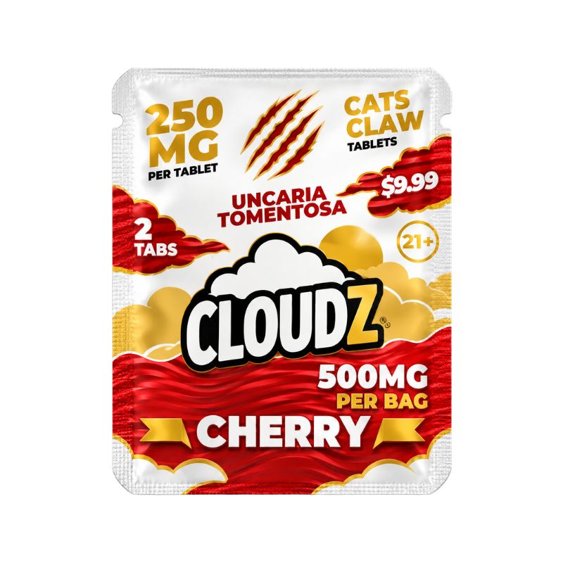 Cloudz Cat's Claw Tablets 2ct - 250mg Per Tablet - Cherry