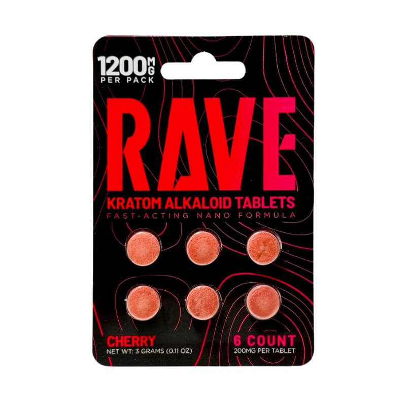Rave Kratom Tablet 200mg cherry