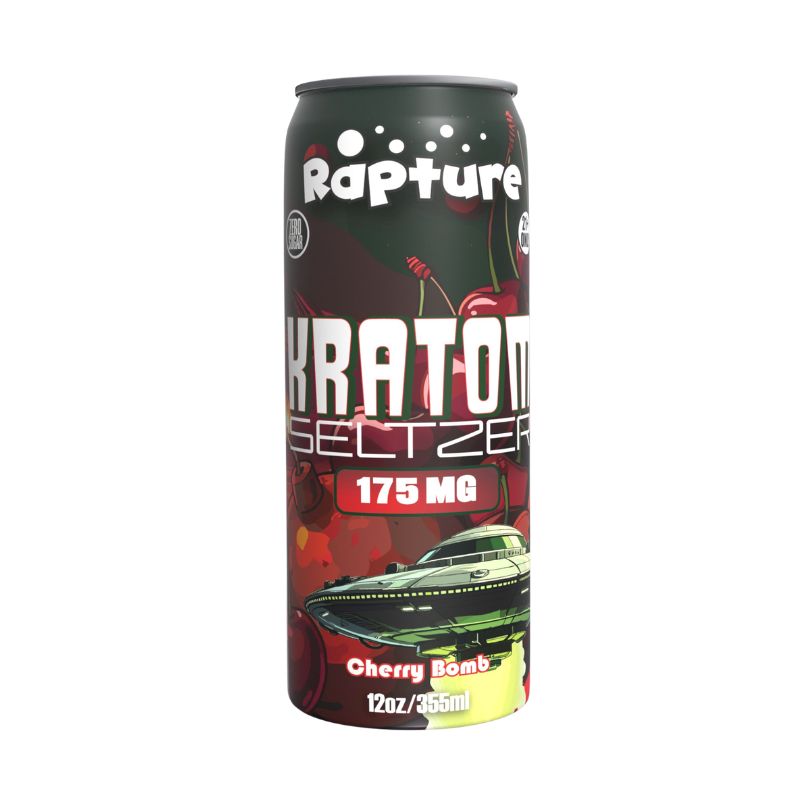 Rapture Zero Sugar Kratom MIT Seltzer 12oz 175mg - Cherry Bomb
