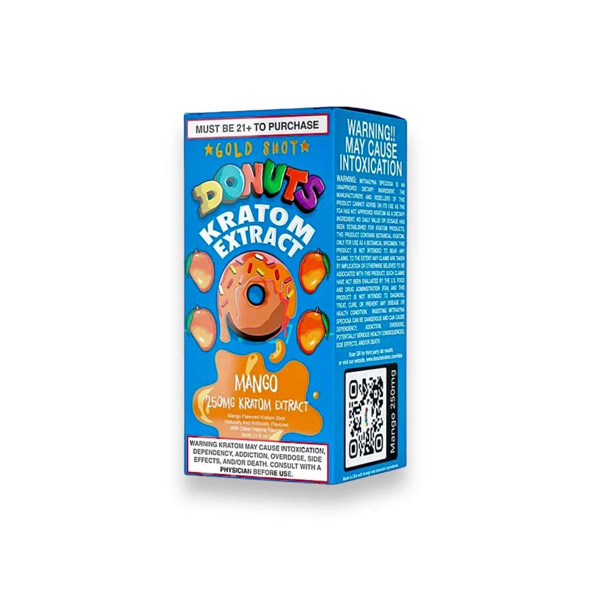 Donuts Gold Kratom Extract Shot 30ml 250mg - Mango
