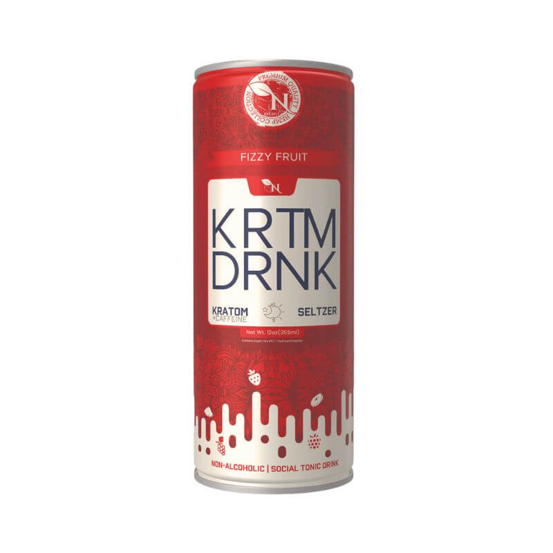 KRTM DRNK Kratom and Caffeine Seltzer - Fizzy Fruit