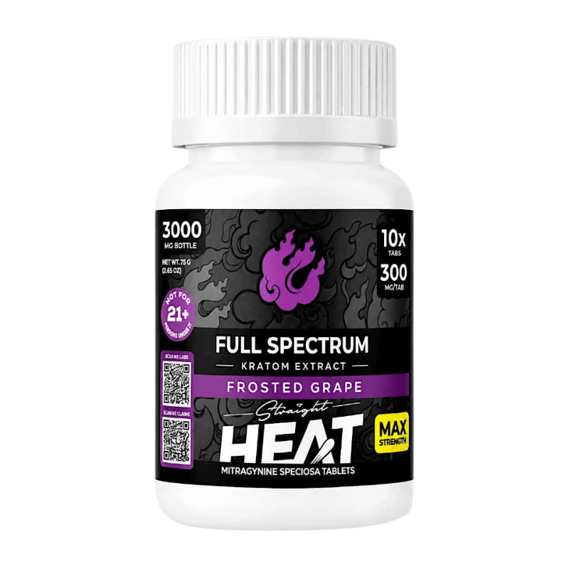 straight heat full spectrum kratom extract tablets