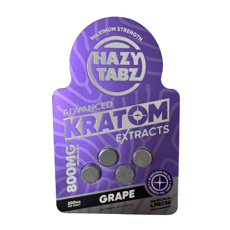 Hazy Tabz Maximum Strength Kratom Extract Tablets 4ct 200mg Per Tablet