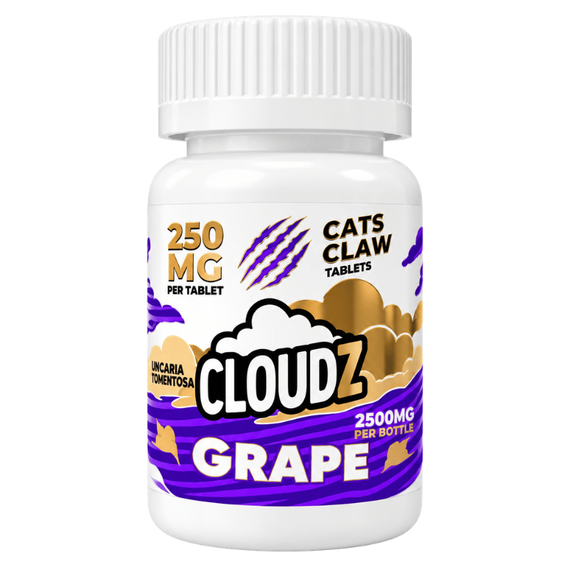 Cloudz Cat's Claw Tablets 10ct - 250mg Per Tablet - Grape