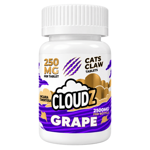 Cloudz Cat's Claw Tablets 10ct - 250mg Per Tablet - Grape