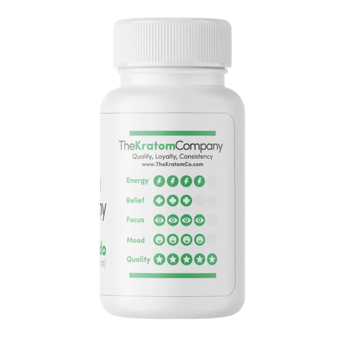 The Kratom Company Kratom Capsules 75ct - Indo Green Vein product information image