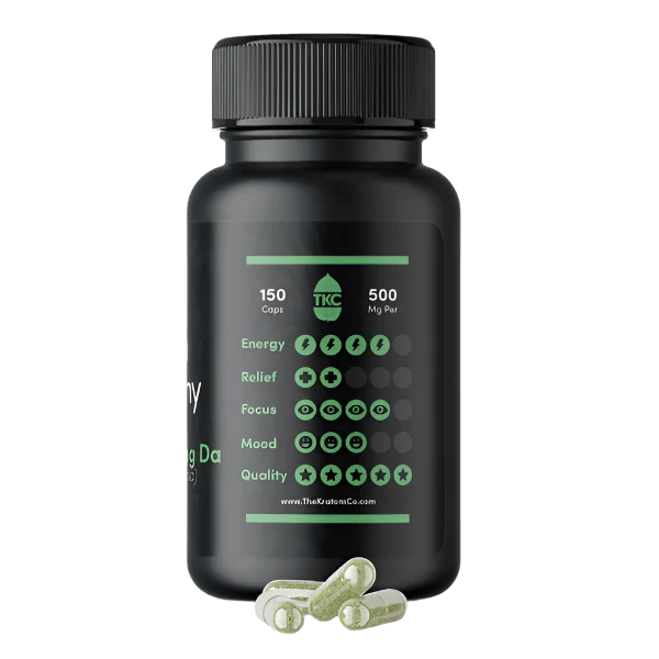 The Kratom Company Kratom Capsules 75ct - Maeng Da Green Vein product information image