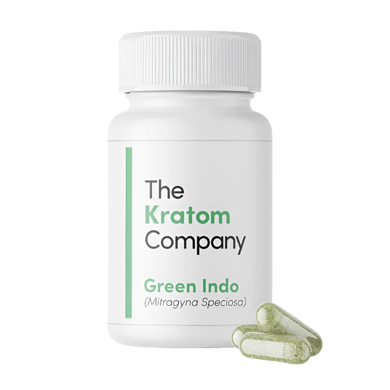 The Kratom Company Kratom Capsules 75ct 500mg Per Capsule - Indo Green Vein