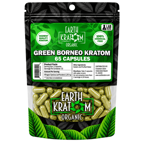 Earth Kratom Green borneo 65 capsules