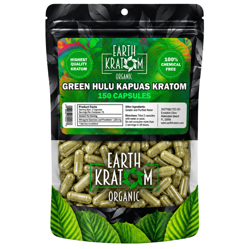 earth kratom capsules green hulu kapuas 150 capsules