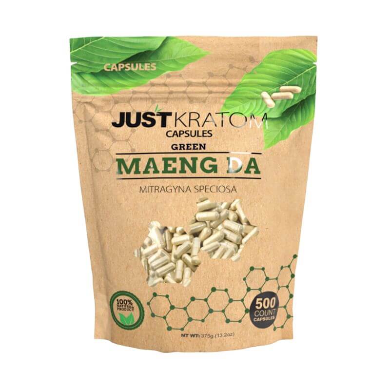 Just Kratom Capsules - 500 Count - Maeng Da Green Vein