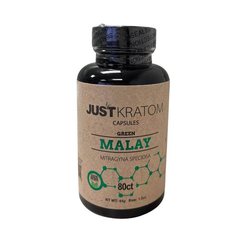 Just Kratom Capsules - 80 Count - Green Malay