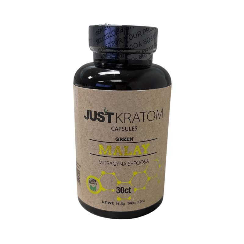 Just Kratom Capsules - 30 Count - Green Malay