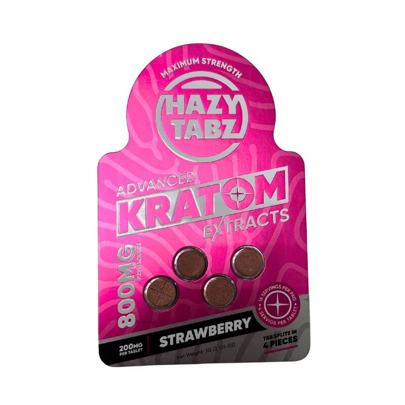 Hazy Tabz Maximum Strength Kratom Extract Tablets 4ct 200mg Per Tablet