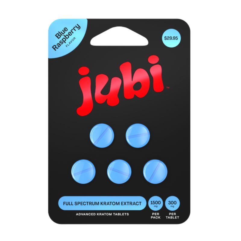 Jubi kratom extract full spectrum blue raspberry 5ct