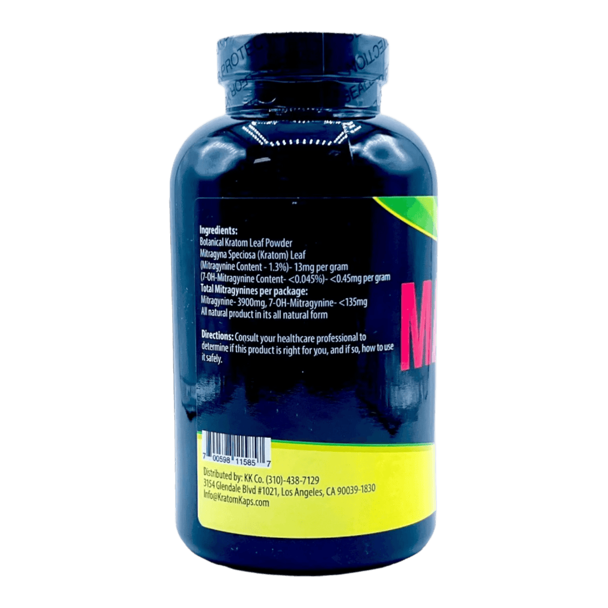 Kratom Kaps Powder 300g - Maeng Da Green Vein - Additional Package View 2