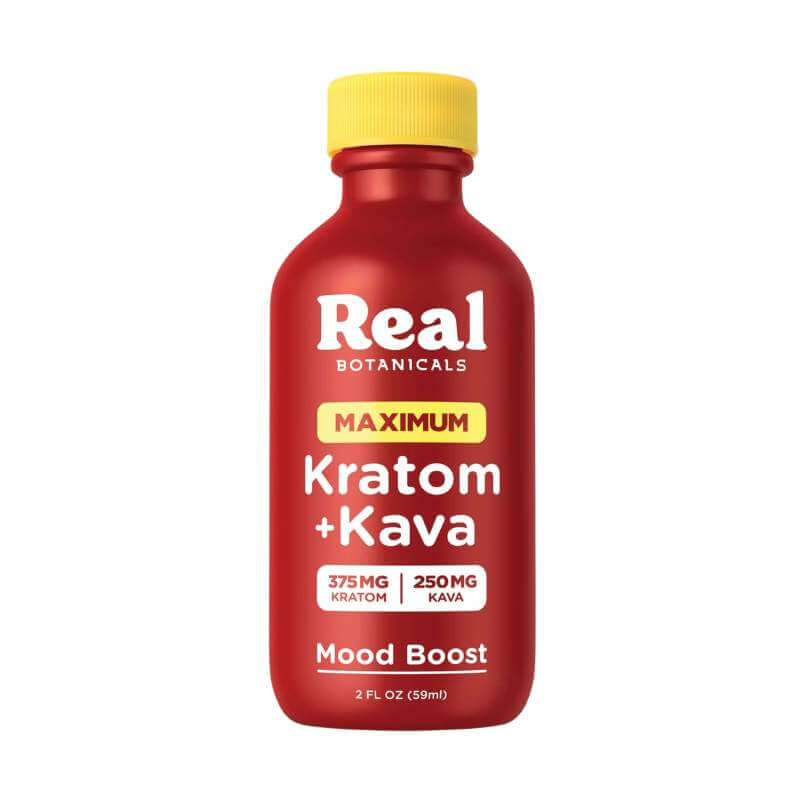 Real Botanicals 375mg Kratom and 250mg Kava Maximum Mood Boost Shot