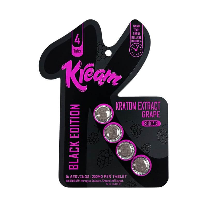 Kream Grape kratom extract tablets 200mg 4-count