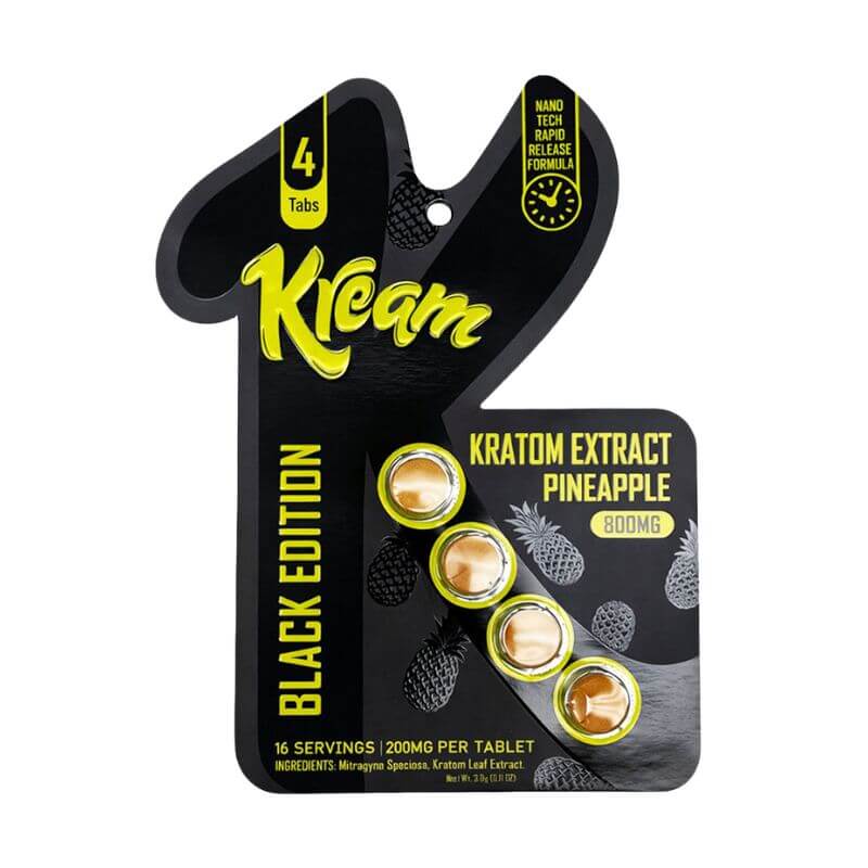 Kream Pineapple kratom extract tablets 200mg 4-count