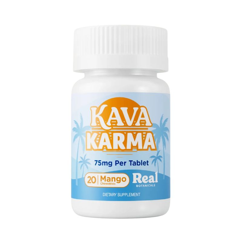 kava karma 20ct real botanicals kratom tablets