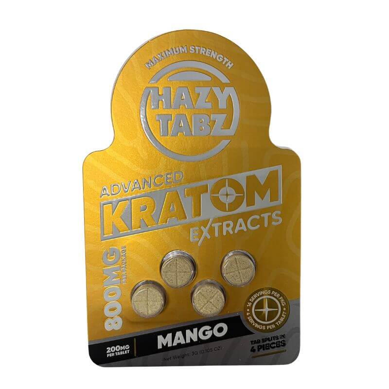 Hazy Tabz Maximum Strength Kratom Extract Tablets 4ct 200mg Per Tablet