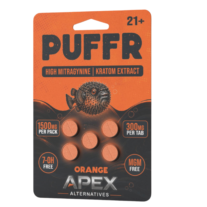 puffr kratom extract 5ct orange