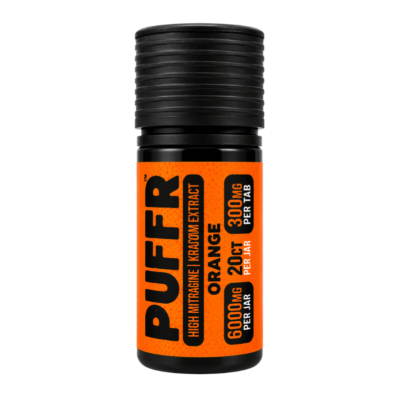 puffr kratom extract tablets 20ct orange