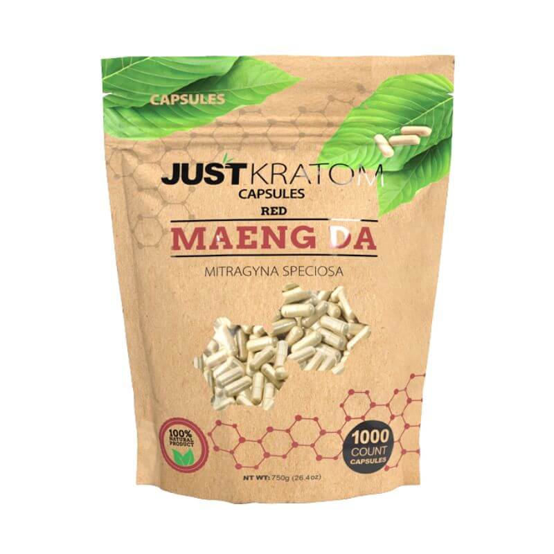Just Kratom Capsules - 1000 Count - Maeng Da Red Vein