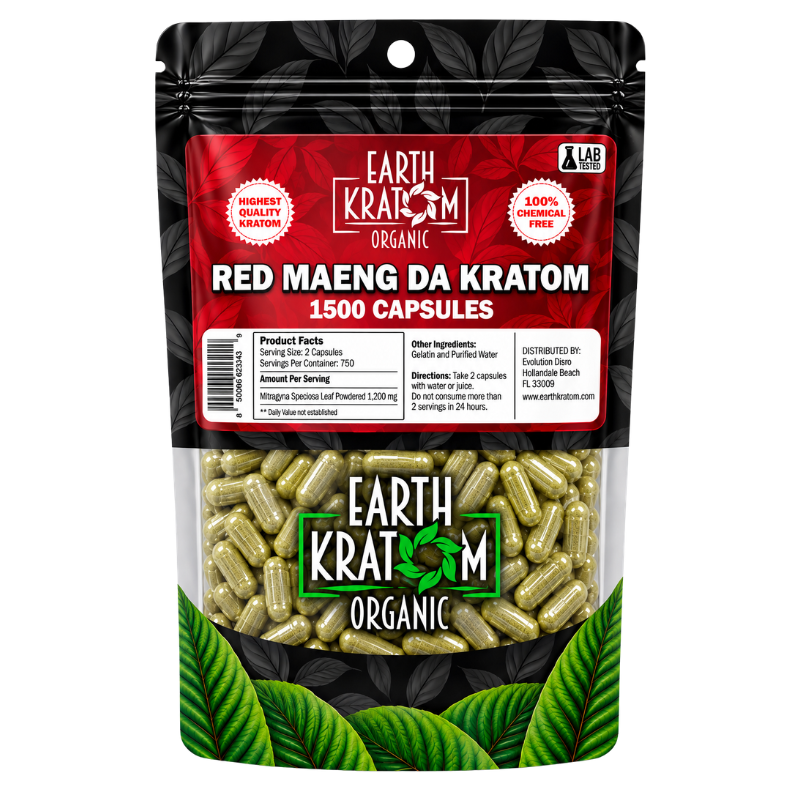 earth kratom capsules red maeng da 1500ct
